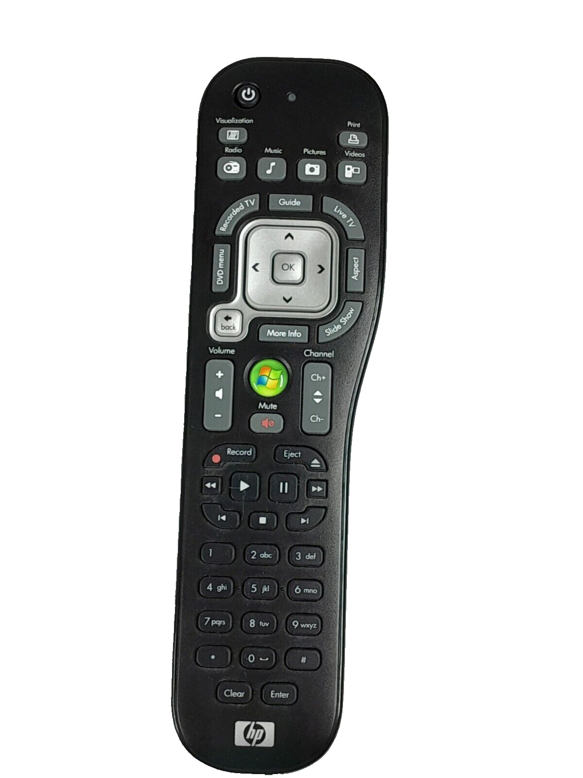 HP TSGH-IR01 Media Center Remote Control 5070-2583 Tested Working
