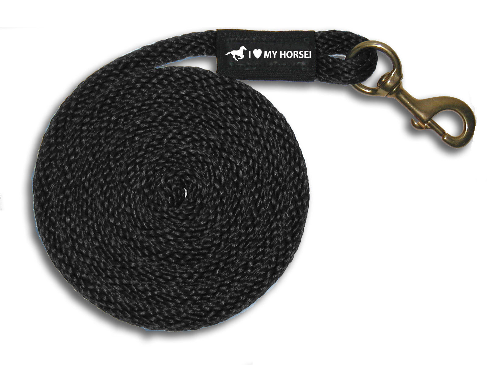 Black Horse Lead Rope USA Made 8' - Heavy Duty Brass Snap / FREE SHPG!