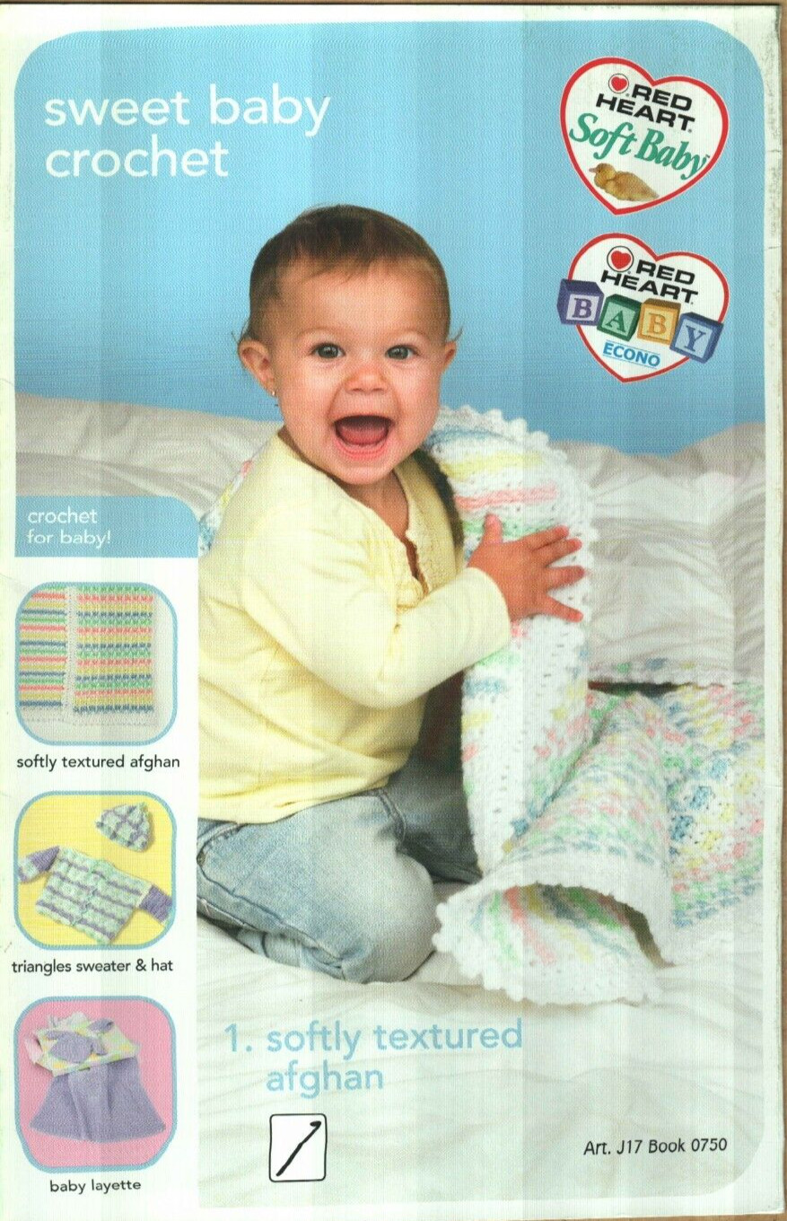 NEW SWEET BABY CROCHET SWEATERS AFGHANS DIGEST SIZE CROCHET PATTERN LEAFLET