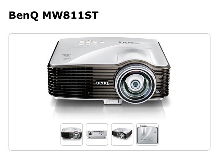 NEW Benq MW811ST Business DLP Projector WXGA Resolution 4600:1 high contrast