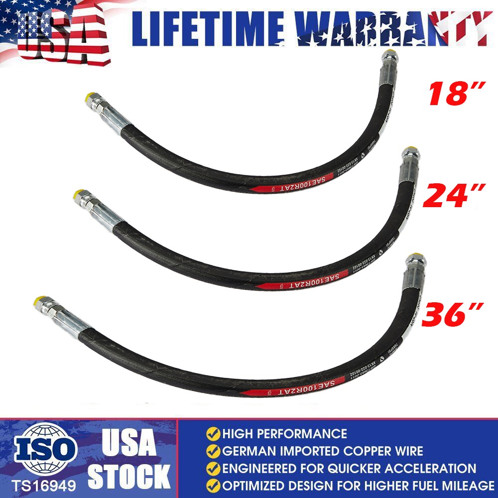 3/8" Hydraulic Hose Kit  #6 JIC Female Straight Swivel Fittings 4800-19200PSI