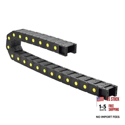 39.3 inch Plastic Drag Chain Cable Carrier, 1m Type Wire 25×38×1000mm Closed