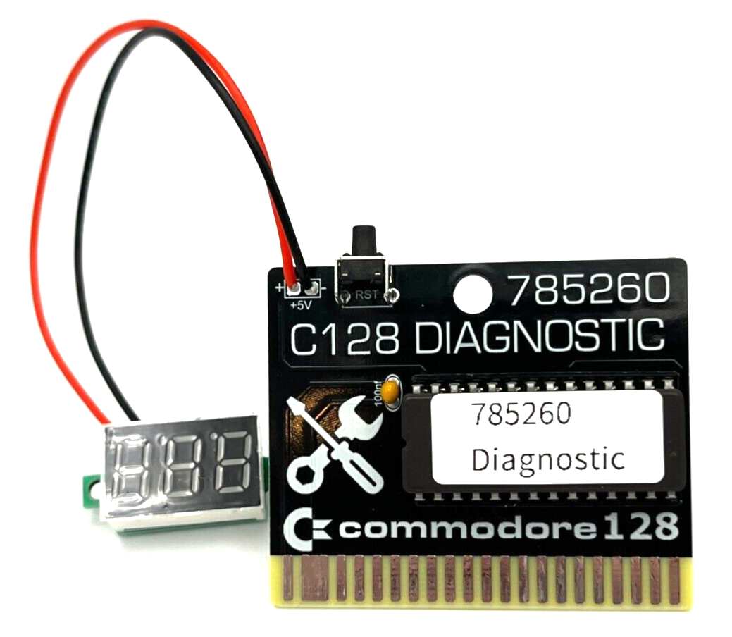 Commodore 128 Diagnostic Cartridge with Voltmeter Display USA seller