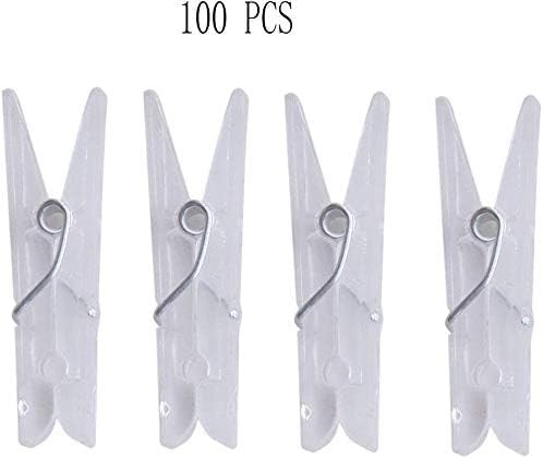 100 Pcs Mini Plastic Pins, 1.37 Inch Clear Utility Paper Clips,