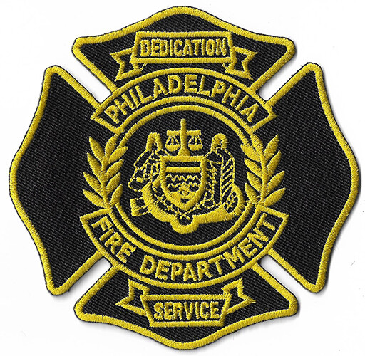 Philadelphia Fire Department  Dediaction Service NEW Fire Patch ..