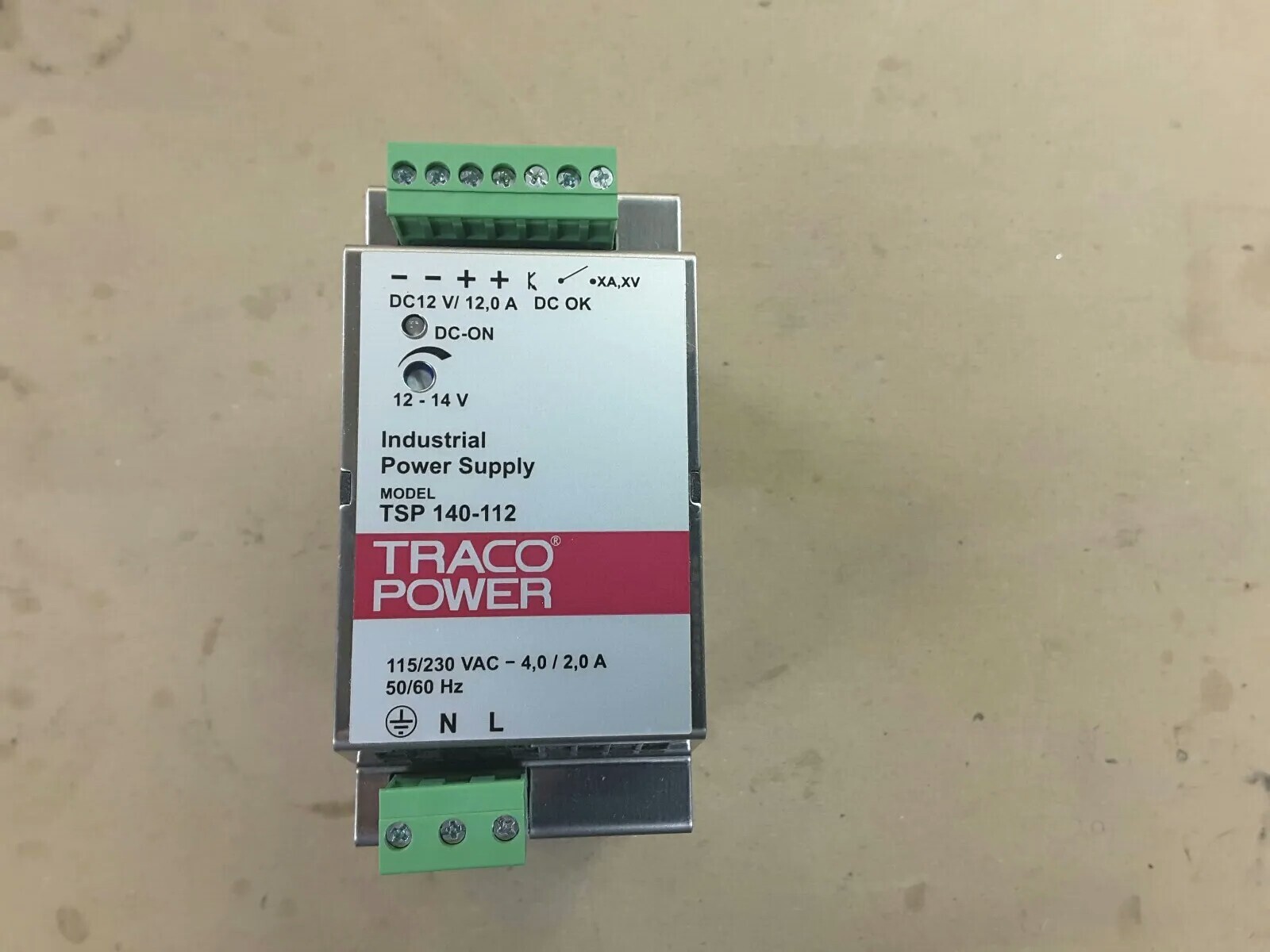 TRACO TSP 140-112 DC power supply 12 14 volts adjustable 115 230 AC 144 watts