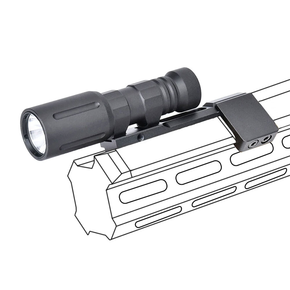 18350/18650 LED Flashlight Short Long Lighting Fit 20mm Picatinny Rail Hunting