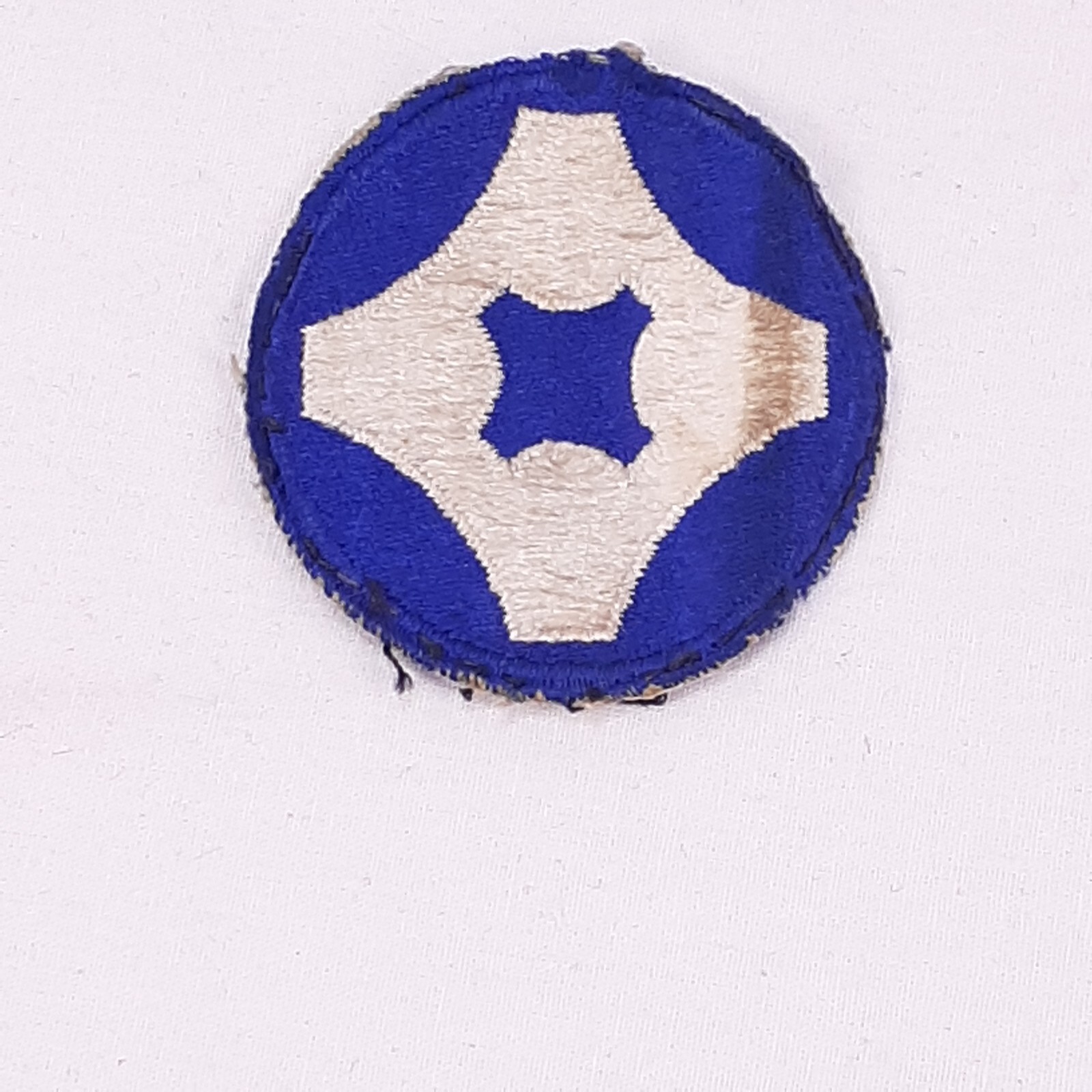Original WWII U.S. Army 4th Service Command Snow Back Patch NO GLOW Vintage