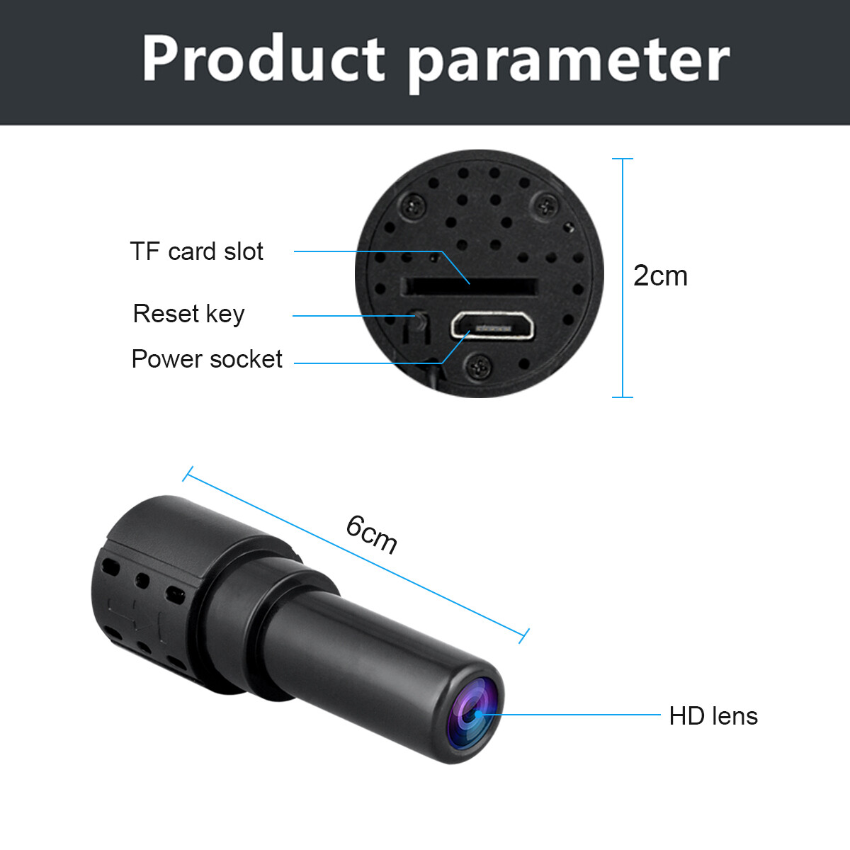 1080P HD Mini WiFi Camera, 120° Wide Angle, Motion Detection,Remote, Audio,New
