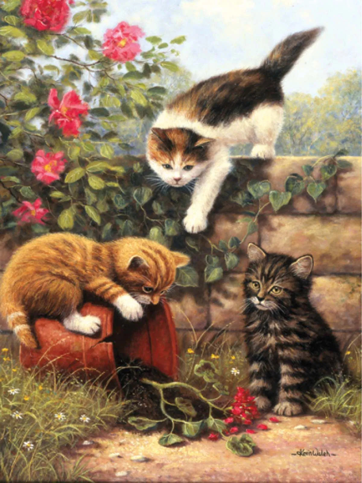 Paint by Number Kittens at Play