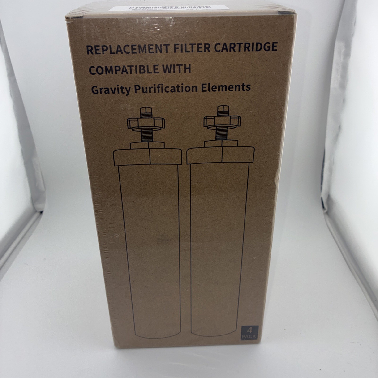 4 Pack Replacement Gravity System Filters BB9-2 Black For Berkey Water Filter