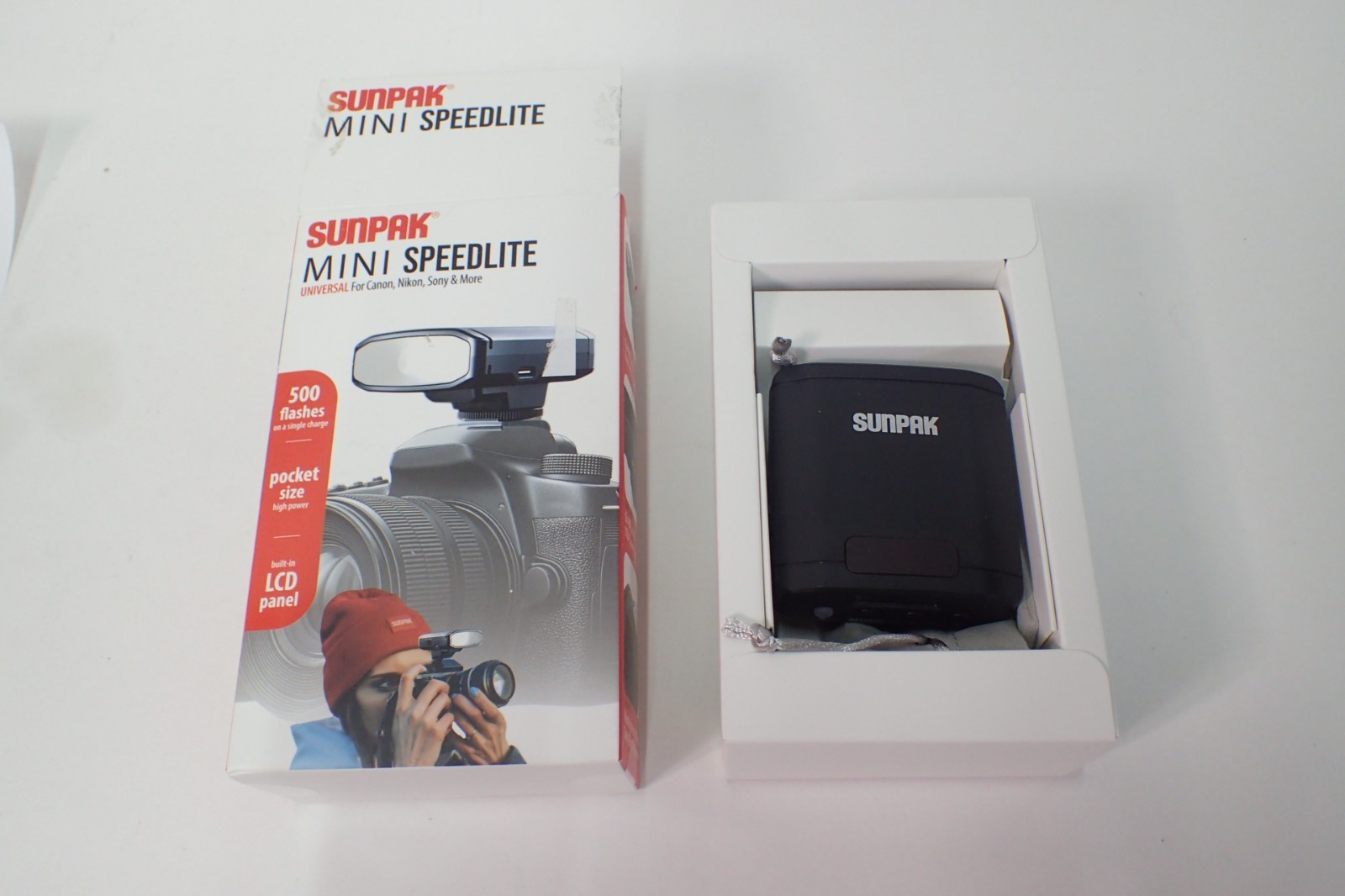Sunpak - DF1200X Universal Mini Speedlite Flash with Built-in Battery