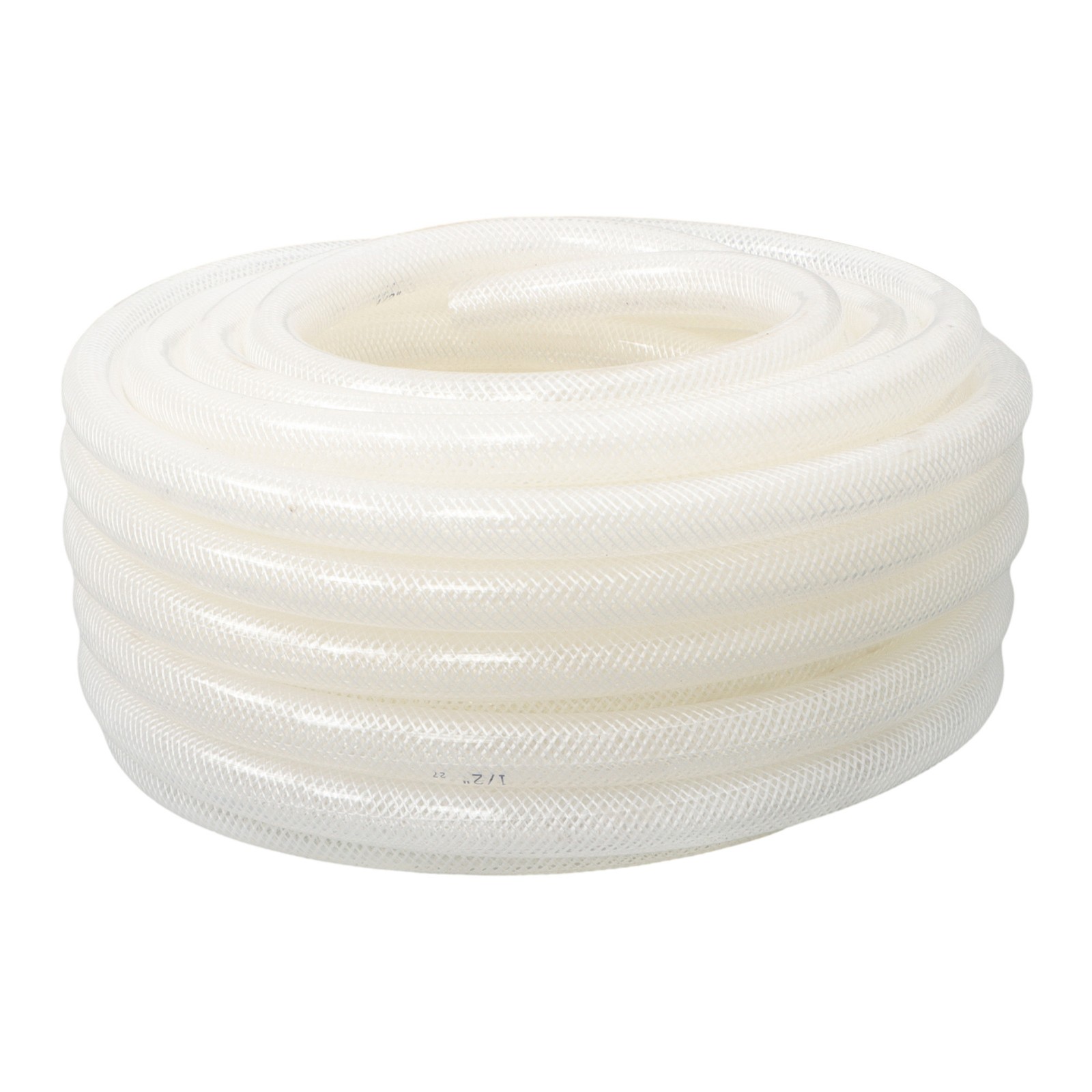 LABLT 50 Ft High Pressure Braided Clear PVC Tube Vinyl Tubing 1/2" × 3/4" 15Bar