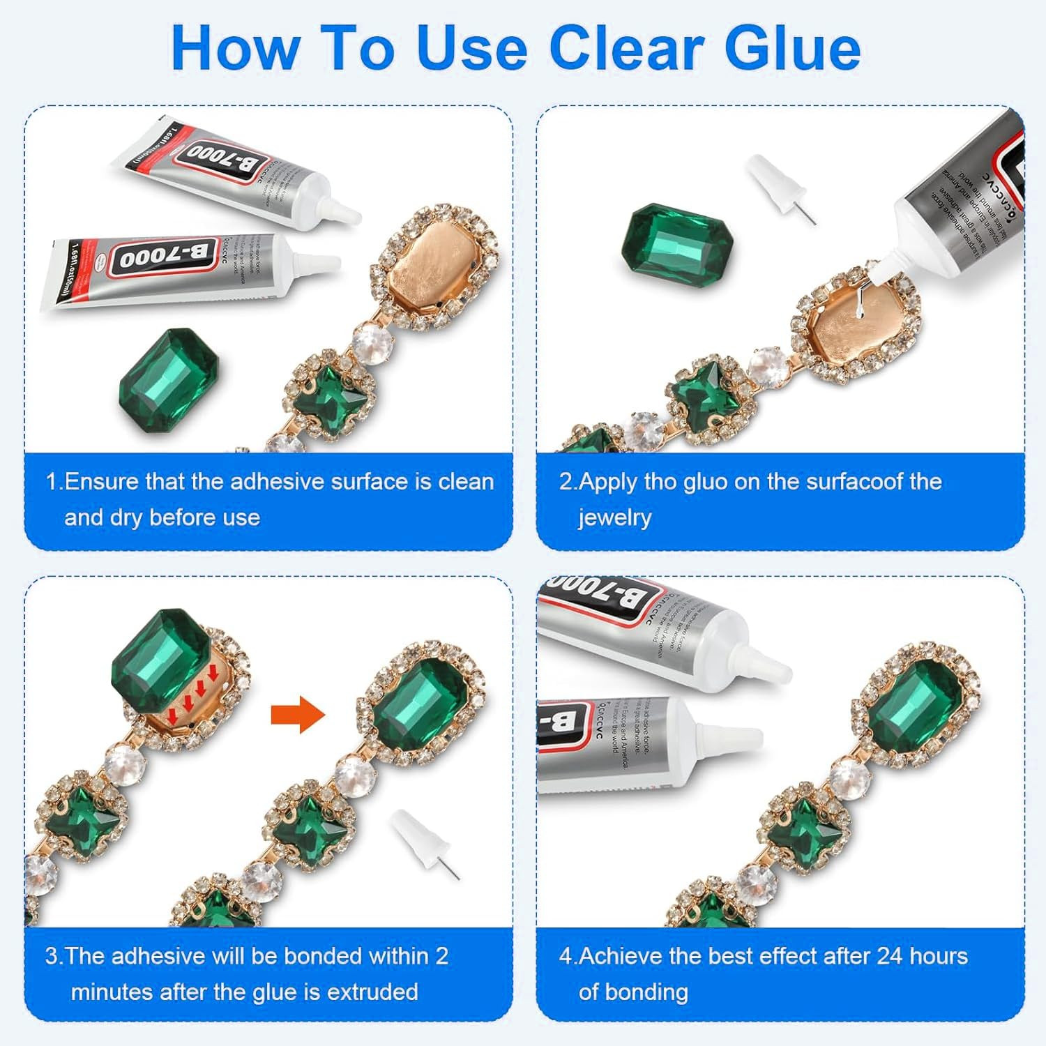 B7000 Glue Clear with Precision Tip Nozzle Diameter 0.6 MM, B-7000 Glue Clear...