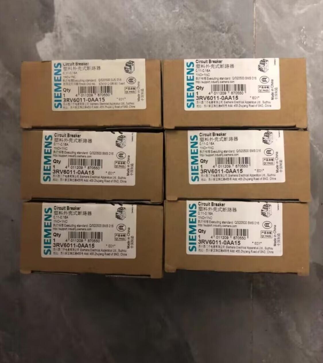 1PC New Siemens 3RV6011-0AA15 0.11-0.16A Circuit Breaker In Box Brand Free Ship
