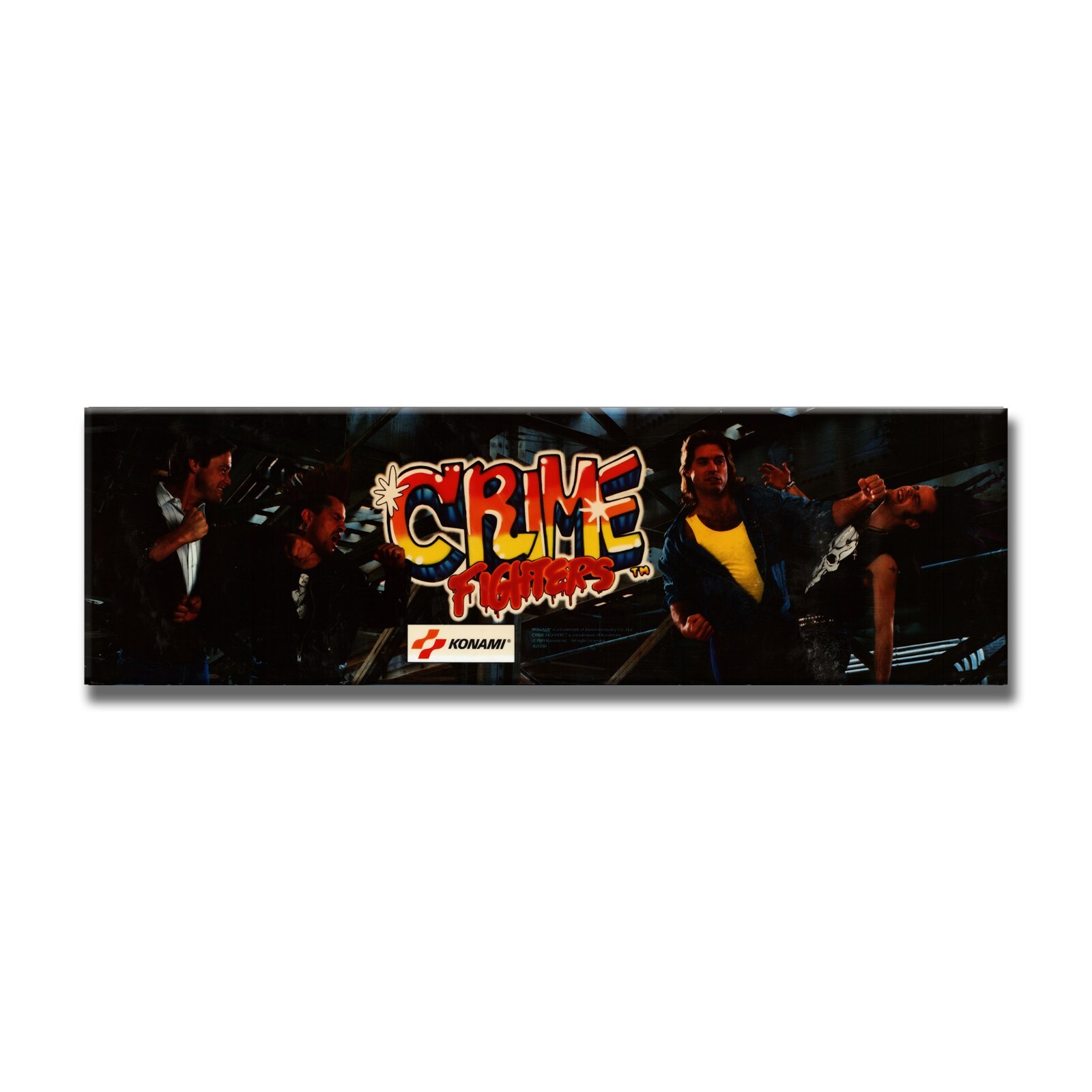 Crime Fighters Premium Arcade Marquee Insert Reproduction Header/Backlit Sign
