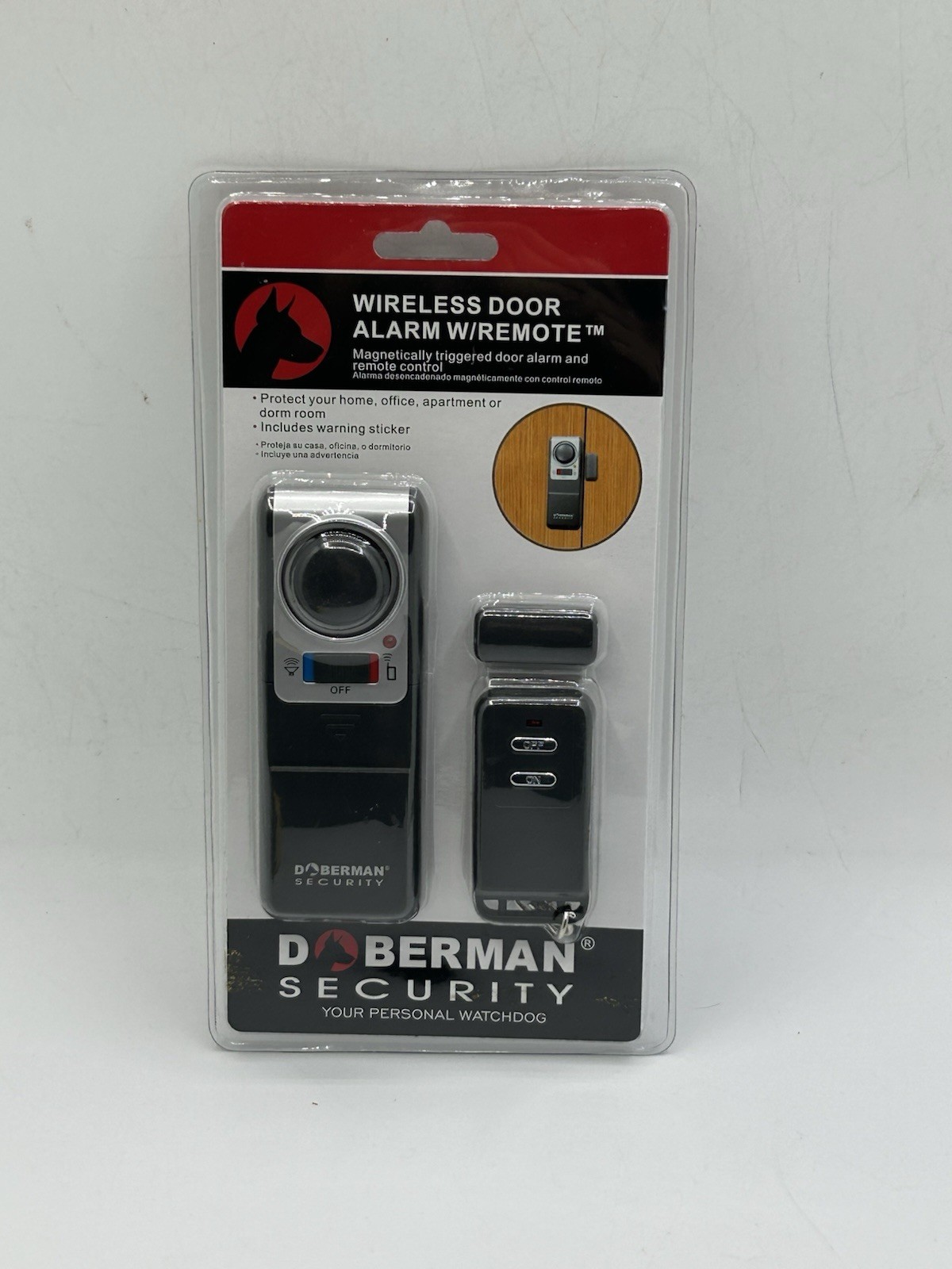 NOS Doberman Security Wireless Door Alarm with Remote P/N SE-0119