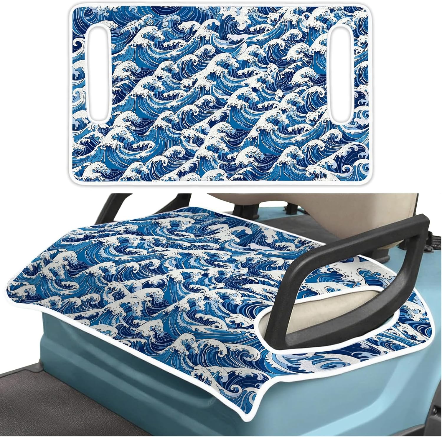 Golf Cart Seat Covers, Blue Golf Cart Seat Towel Blanket Club Car for Golf Lover