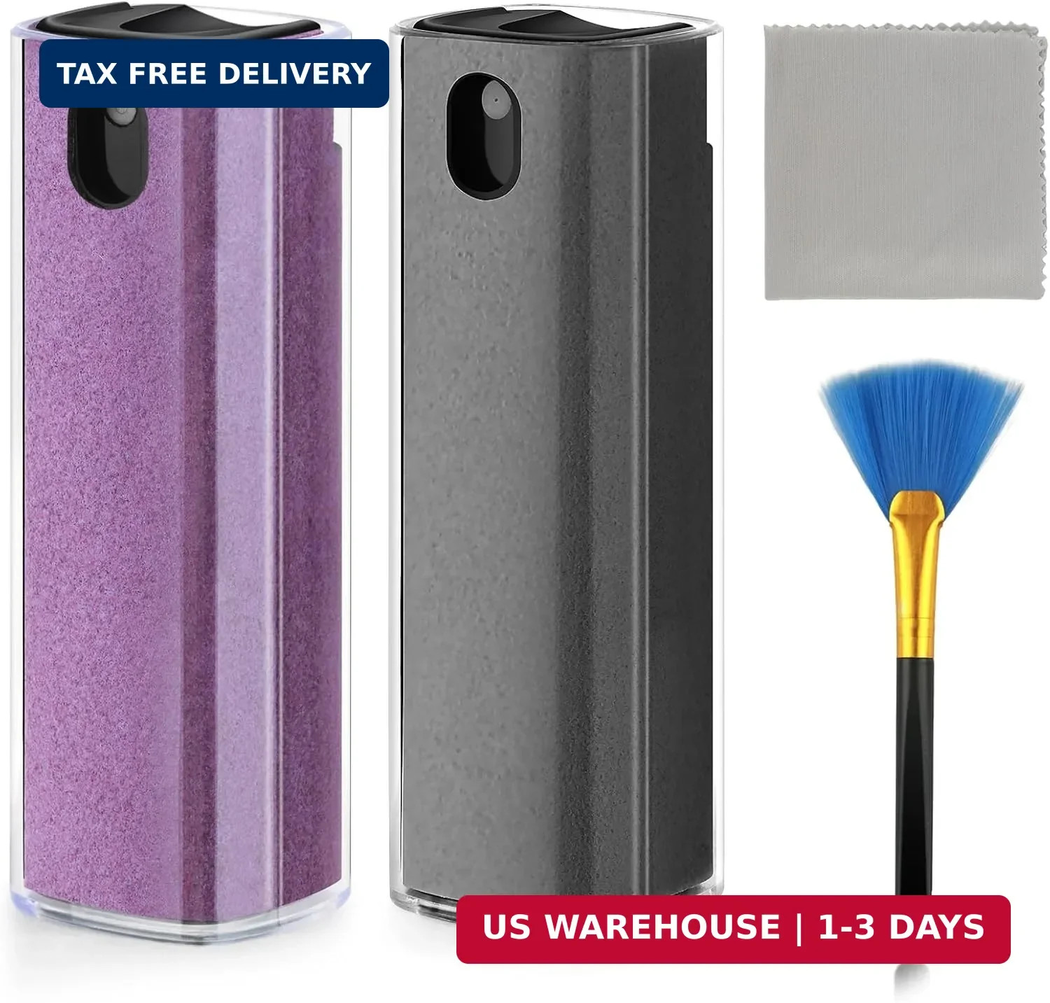 3in1 Fingerprint Proof Screen Cleaner Spray Kit Touchscreen Mist+Microfiber Wipe