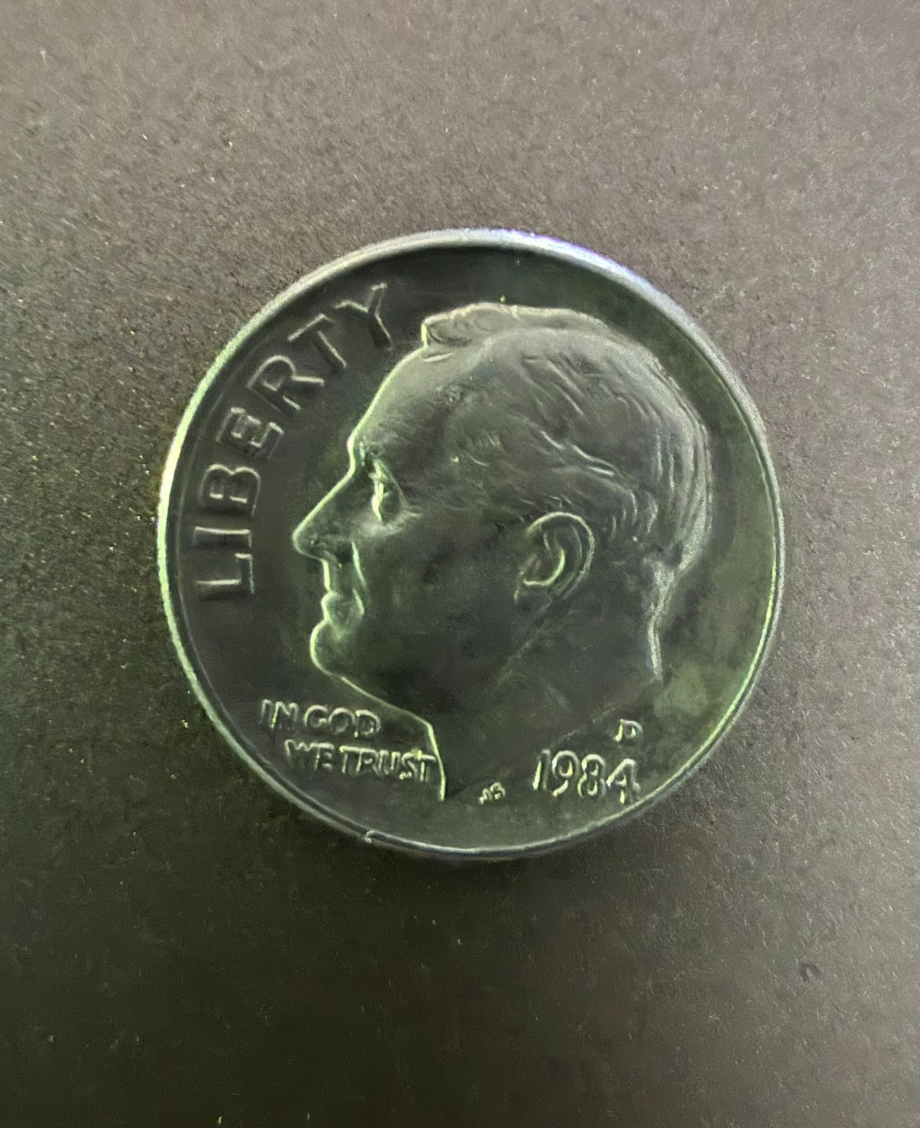 1984 D Roosevelt Dime Full Planchet • Strong Strike • Bright Quality!
