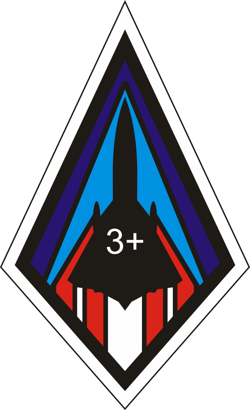 Lockheed SR-71 Blackbird Mach 3+ Decal - 2.44" Wide x 4.00" Tall Decal