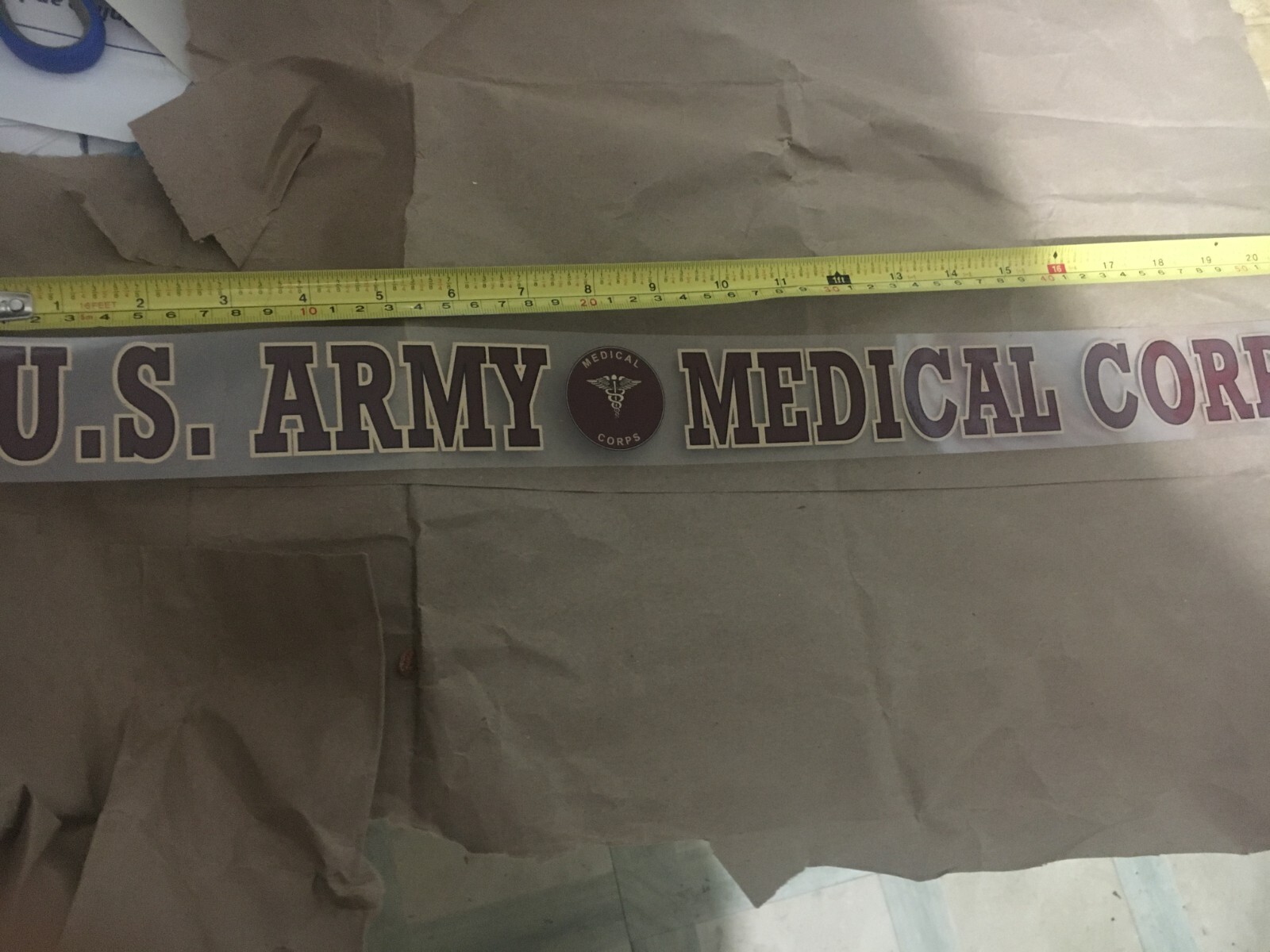 US Army MEDICAL CORPS Window Decal (Applied outside)