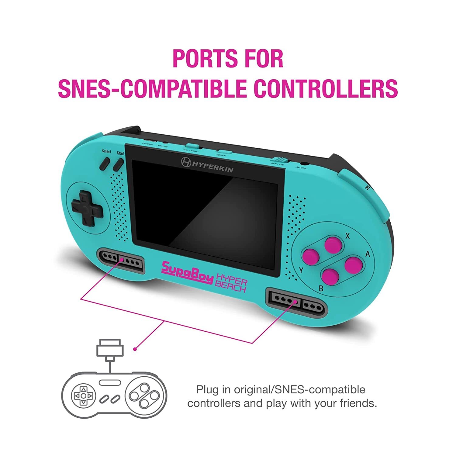 Hyperkin SupaBoy Portable Console for Super NES / Super Famicom - Hyper Beach