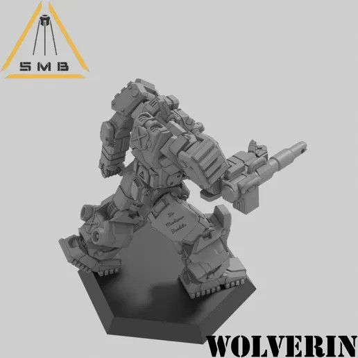 Battletech Compatible WOLVERIN (WVR-6R) Proxy 3d Print By SirMortimerBombito