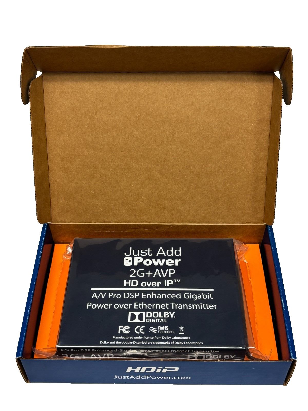 Just Add Power 2g+AVP, HD over IP A/V Pro DSP Enhanced Gigabit POE Transmitter