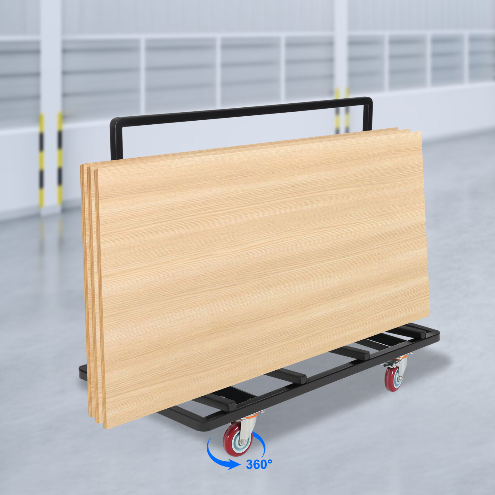 2200 Lbs Foldable Drywall Cart Dolly Steel Plywood Sheetrock Trolley