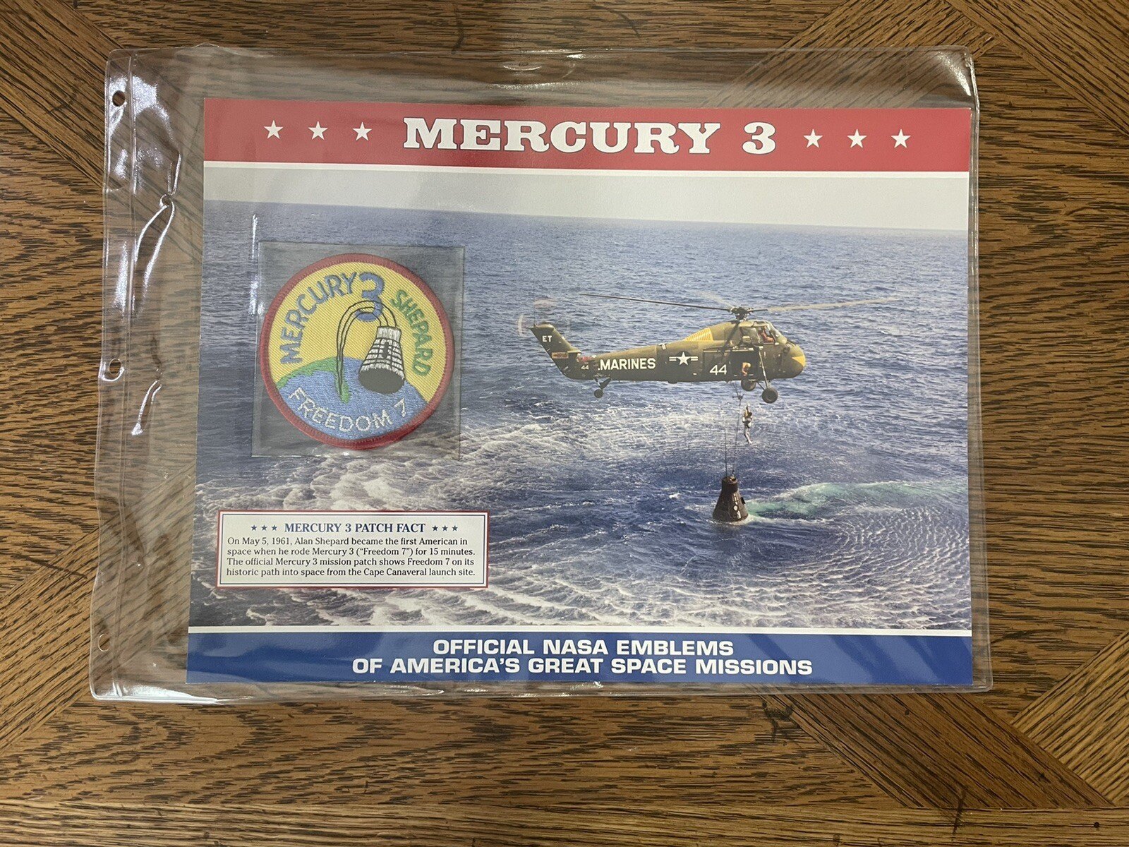 Official NASA Emblems of America's Greatest Space Missions Mercury 3
