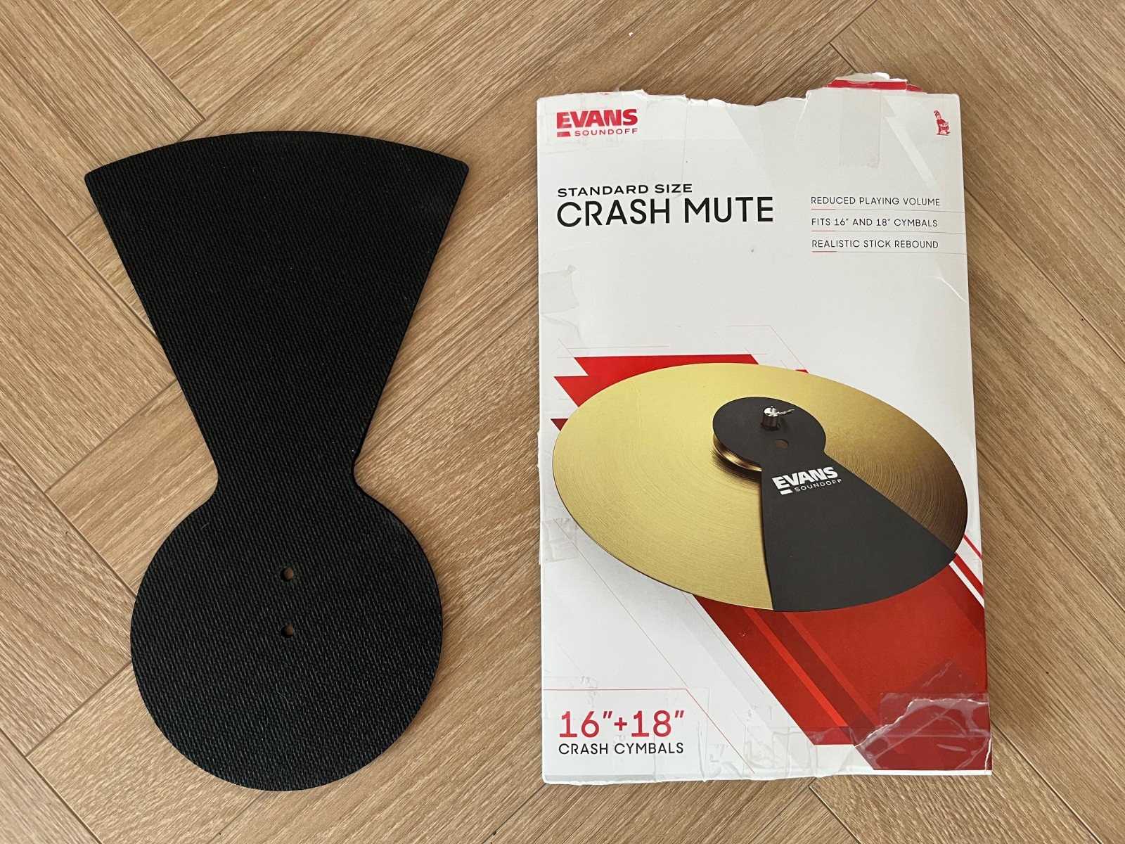 Evans Soundoff Drum Mute Pads - Great to Silence Acoustic Kits - Fits 16+18" Cra