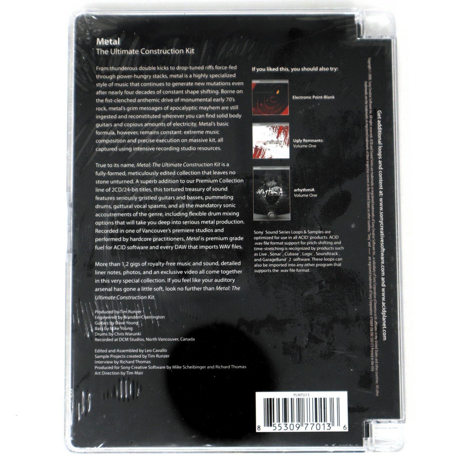 Sony Sound Series Metal Construction Kit Loops Sample Library/Sampling 2 CD