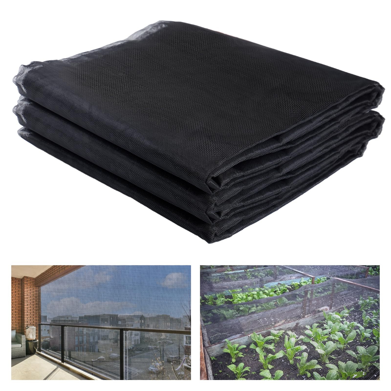 Stronger Garden Mesh Netting - 10 x 20 ft PP Nanocomposite 10x20 FT, Black