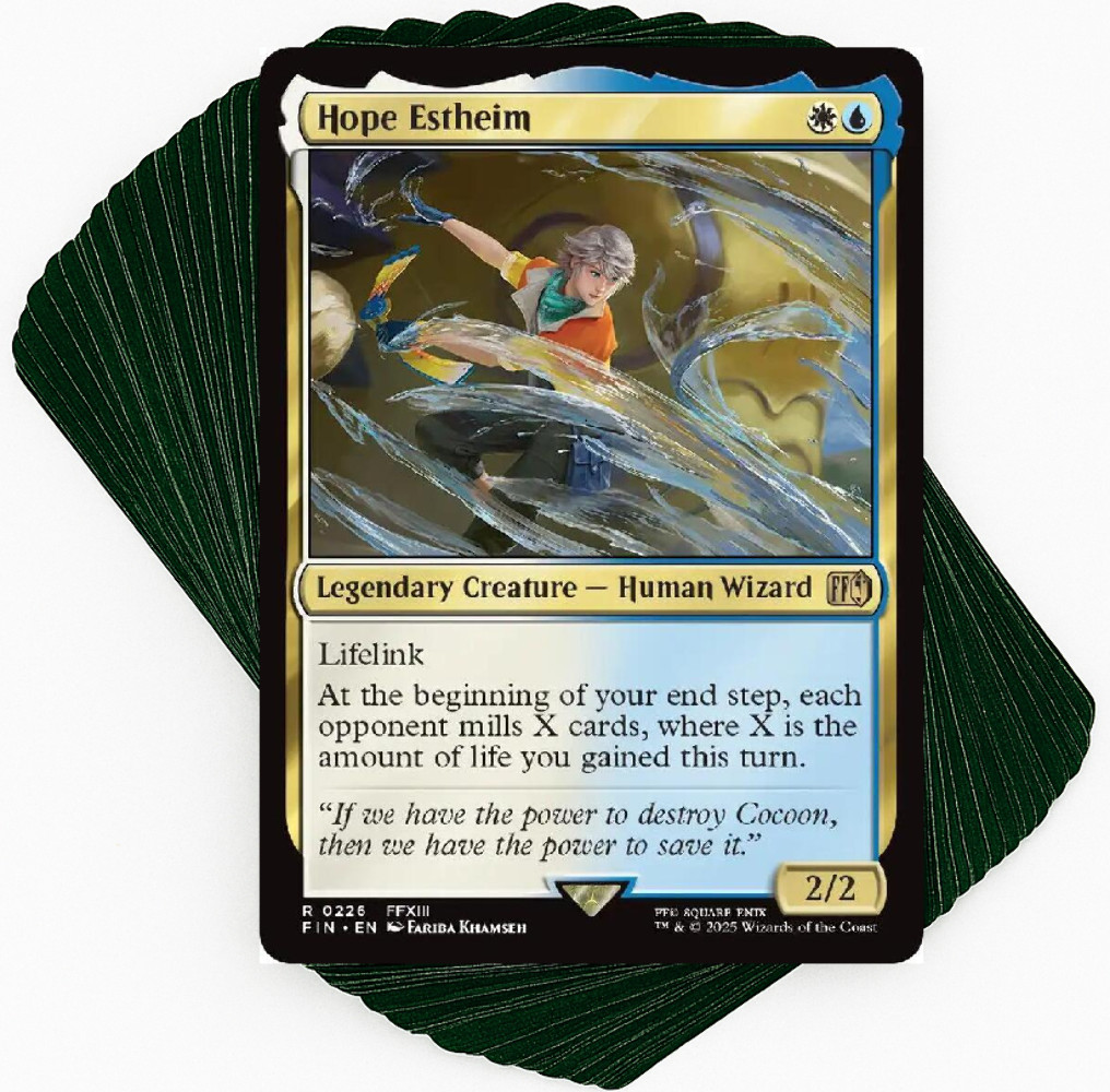 ***Custom Commander Deck*** Hope Estheim - Lifegain Mill - MTG EDH