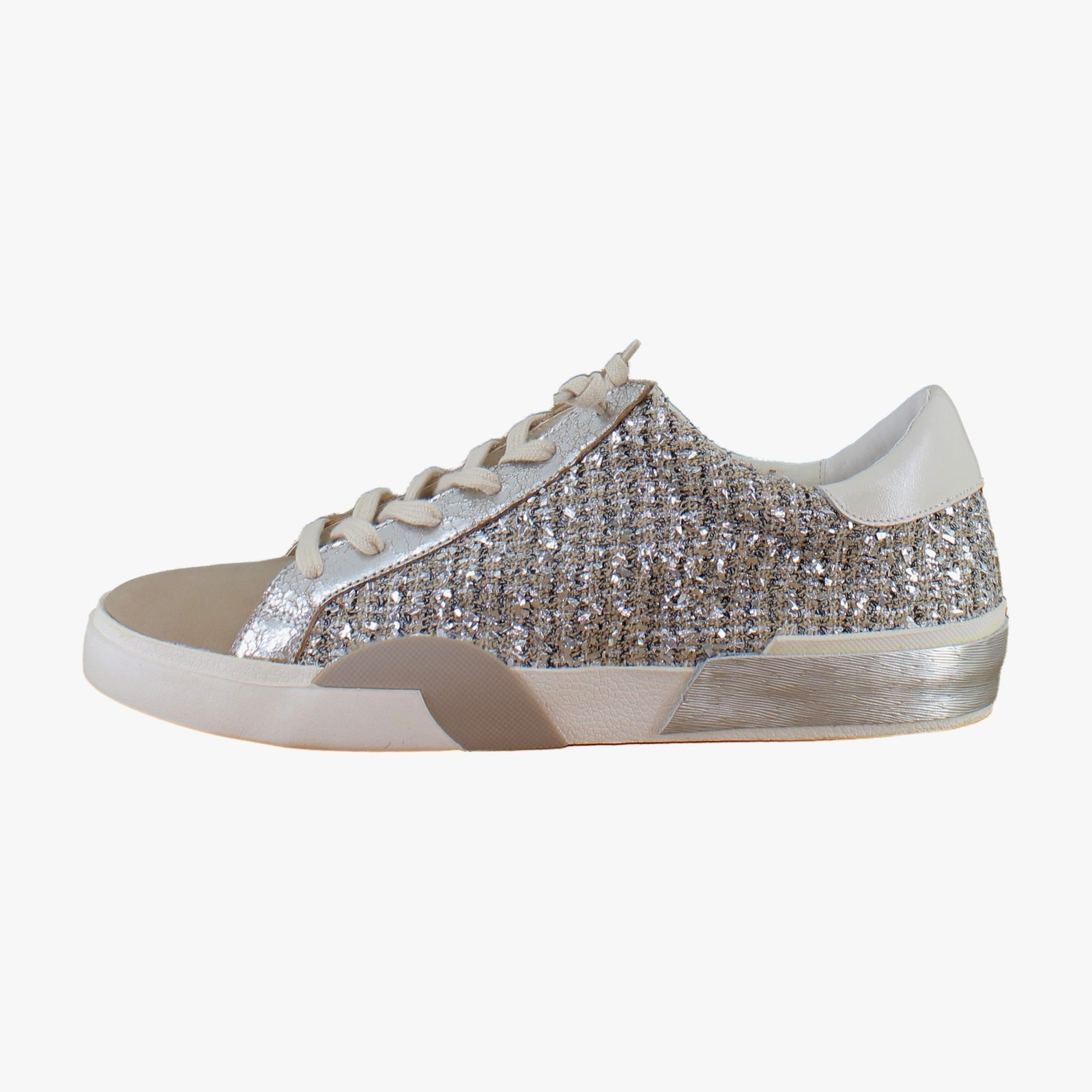 Dolce Vita Zina Womens Fashion Sneakers Dark Silver Multi Woven