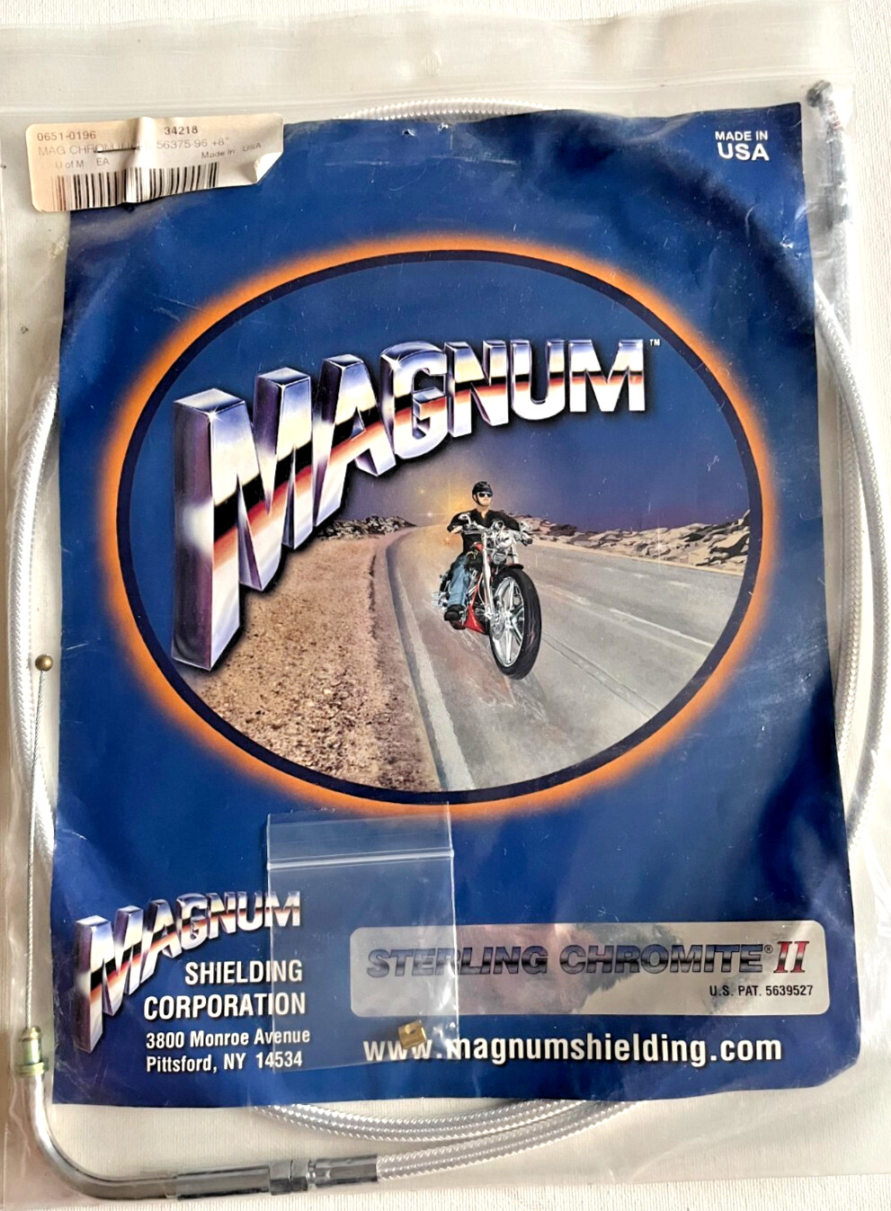 Cable, Idle 34218 / 0651-0196  Magnum Sterling Chromite II 47-1/2" For Harley