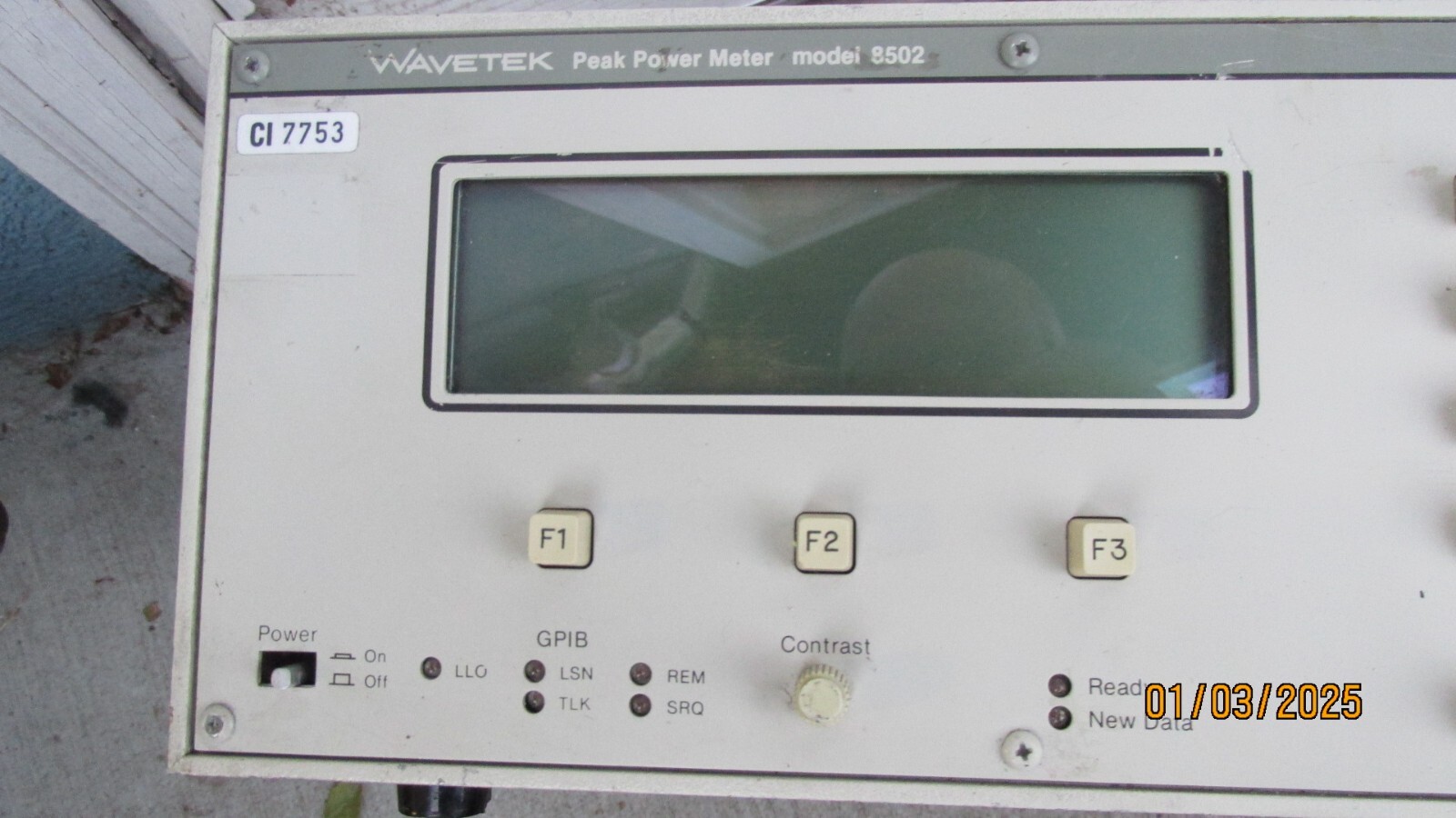 As-is wavetek 8502 peak power meter untested powers on