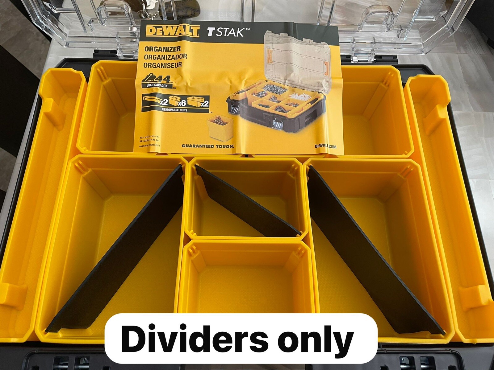 DEWALT TSTAK / STANLEY ORGANISER DIAGONAL DIVIDERS ONLY
