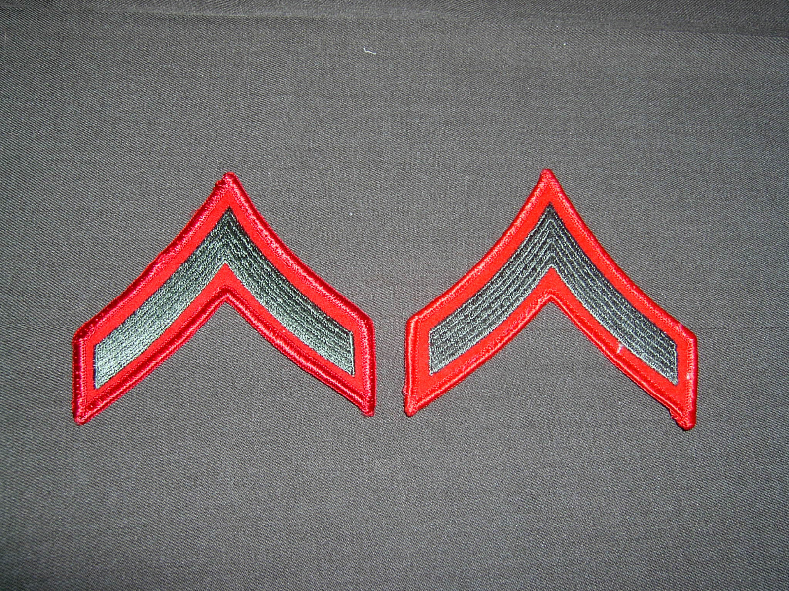 USMC Private First Class chevrons merrowed winter service on wool