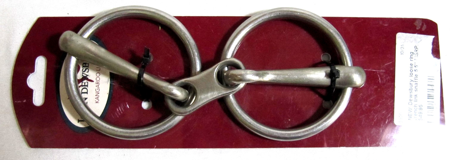 GENUINE JOHN DEWSBURY KANGAROO BIT LOOSE RING FRENCH LINK SNAFFLE 5.5"