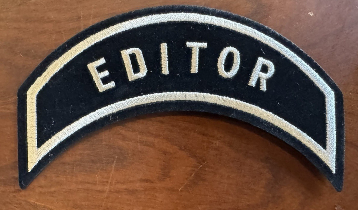 HARLEY DAVIDSON OWNERS GROUP HOG EDITOR CHAPTER OFFICERS PATCH
