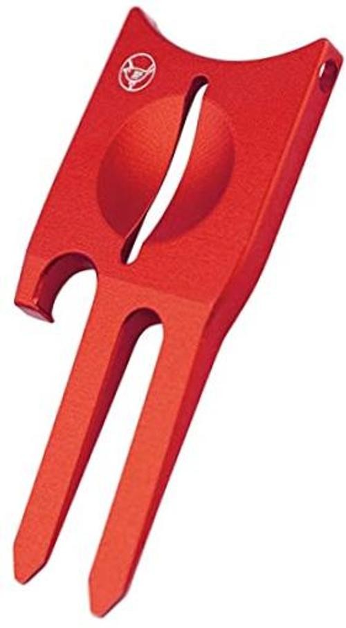 6-in-1 Divot Tool with Ball Marker & Coin Holder – Ball Liner, Bottle Red