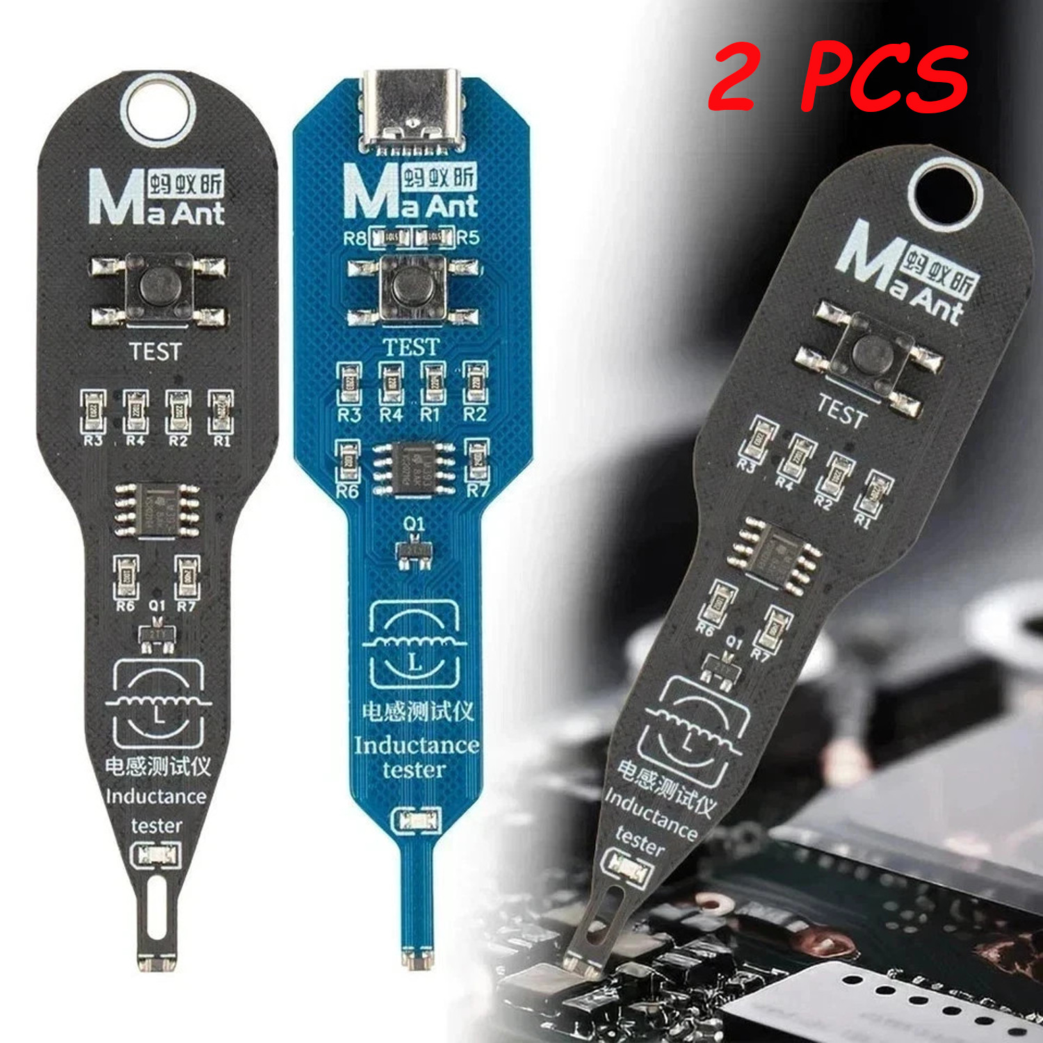 2X M093 Inductance Tester Motherboard Coil Tester Inductor Detector Repair Tool