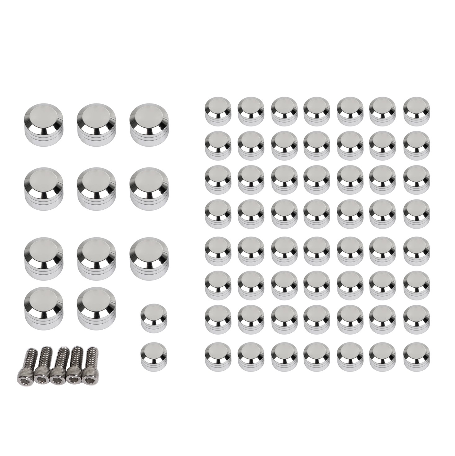 Chrome CNC Engine Topper Bolt Covers For Harley Blackline Softail Springer FXS