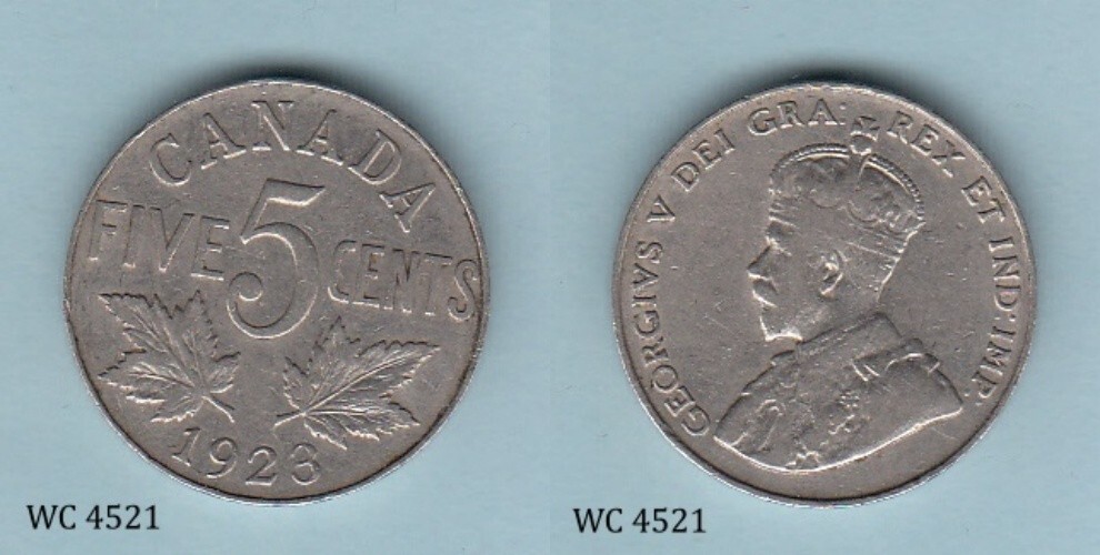 Canada 5 Cents 1923 (George V) Coin