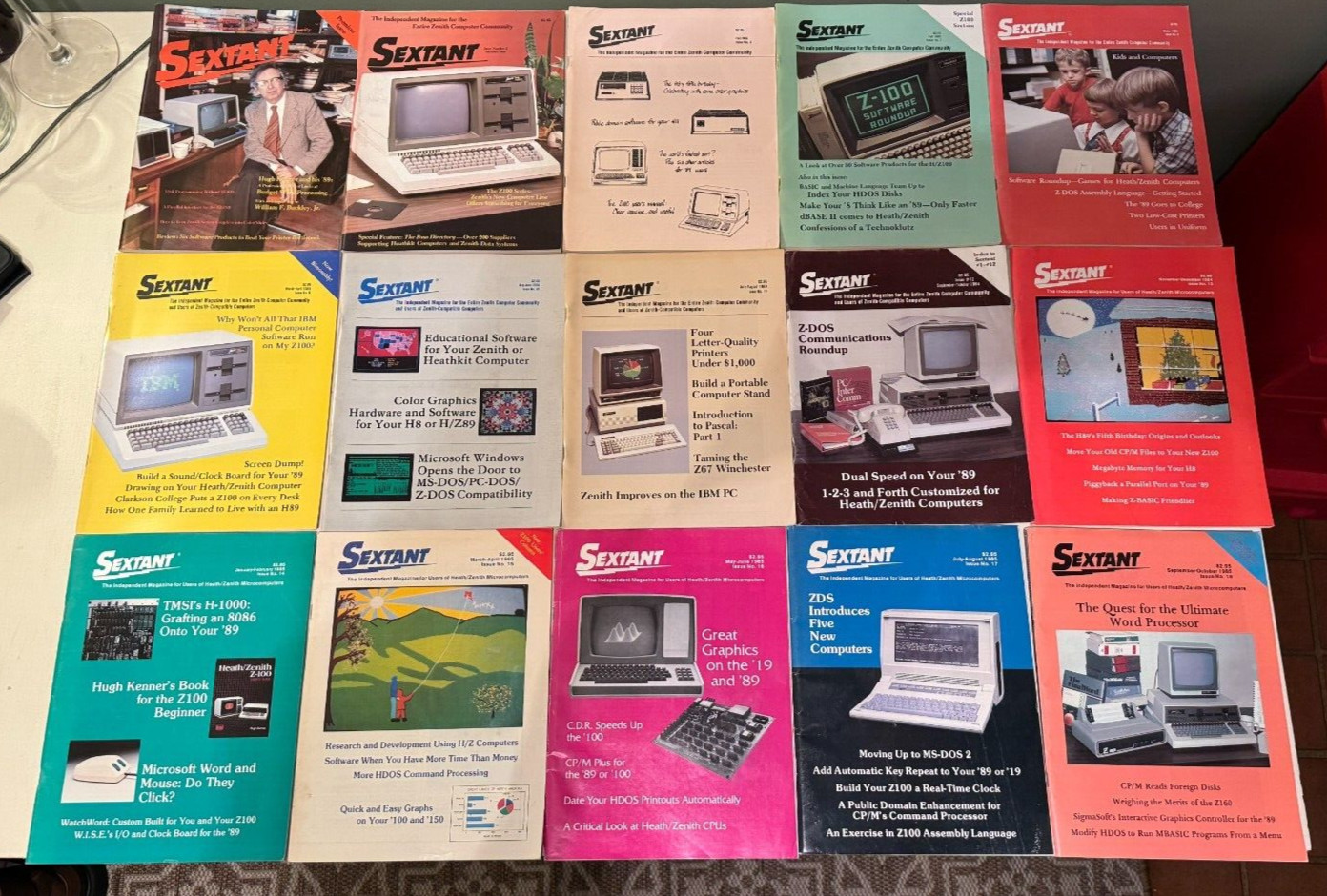 Sextant Magazine for Users of Heath/Zenith Microcomputers (Lot of 15 ~1982 - 85)