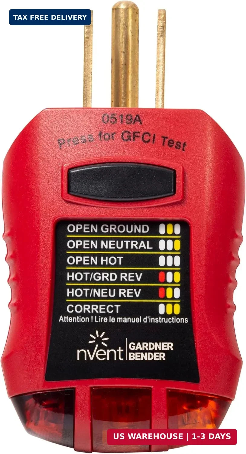 Gardner Bender GFI-3501 Ground Fault Receptacle Tester & Circuit Analyzer, 110-1