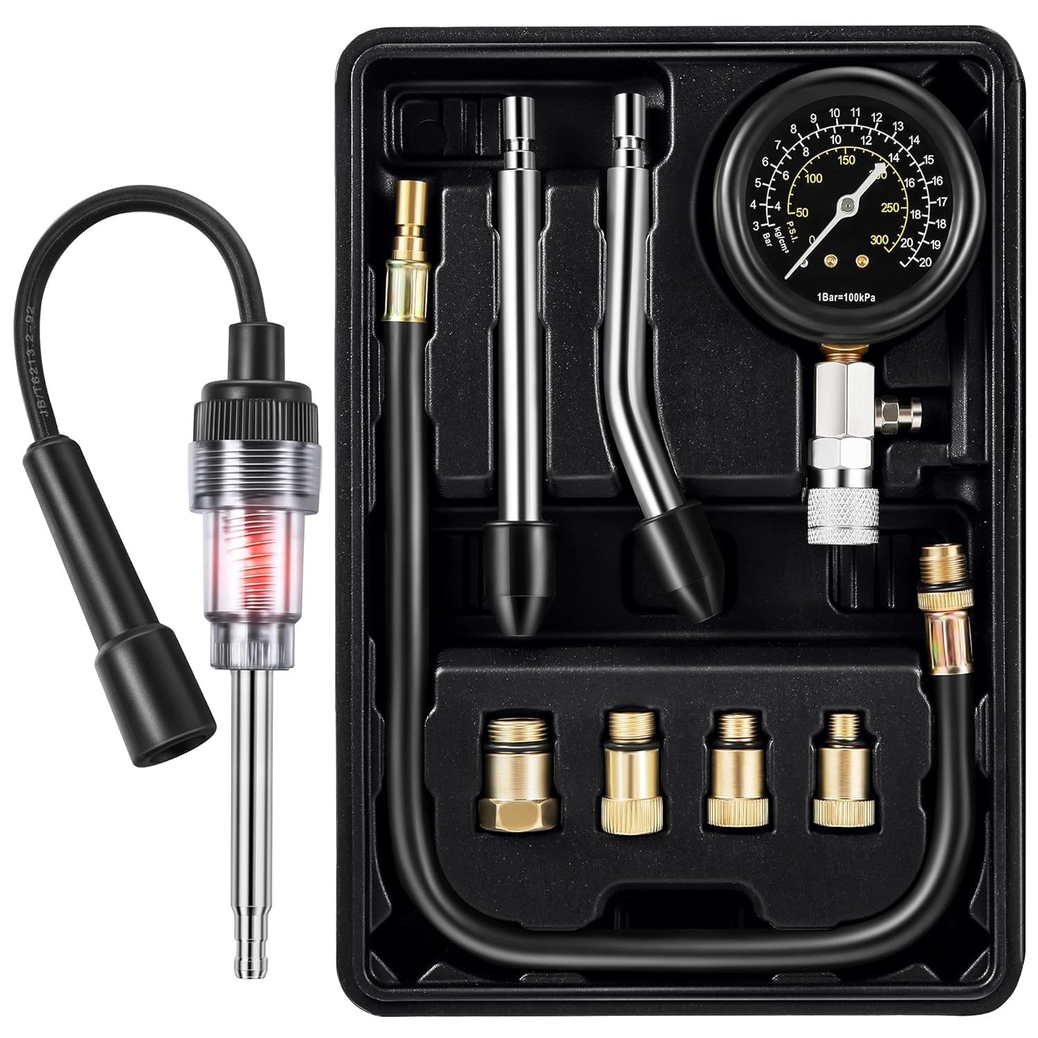 Universal Engine Testing Tools with Cylinder Pressure Gauge
