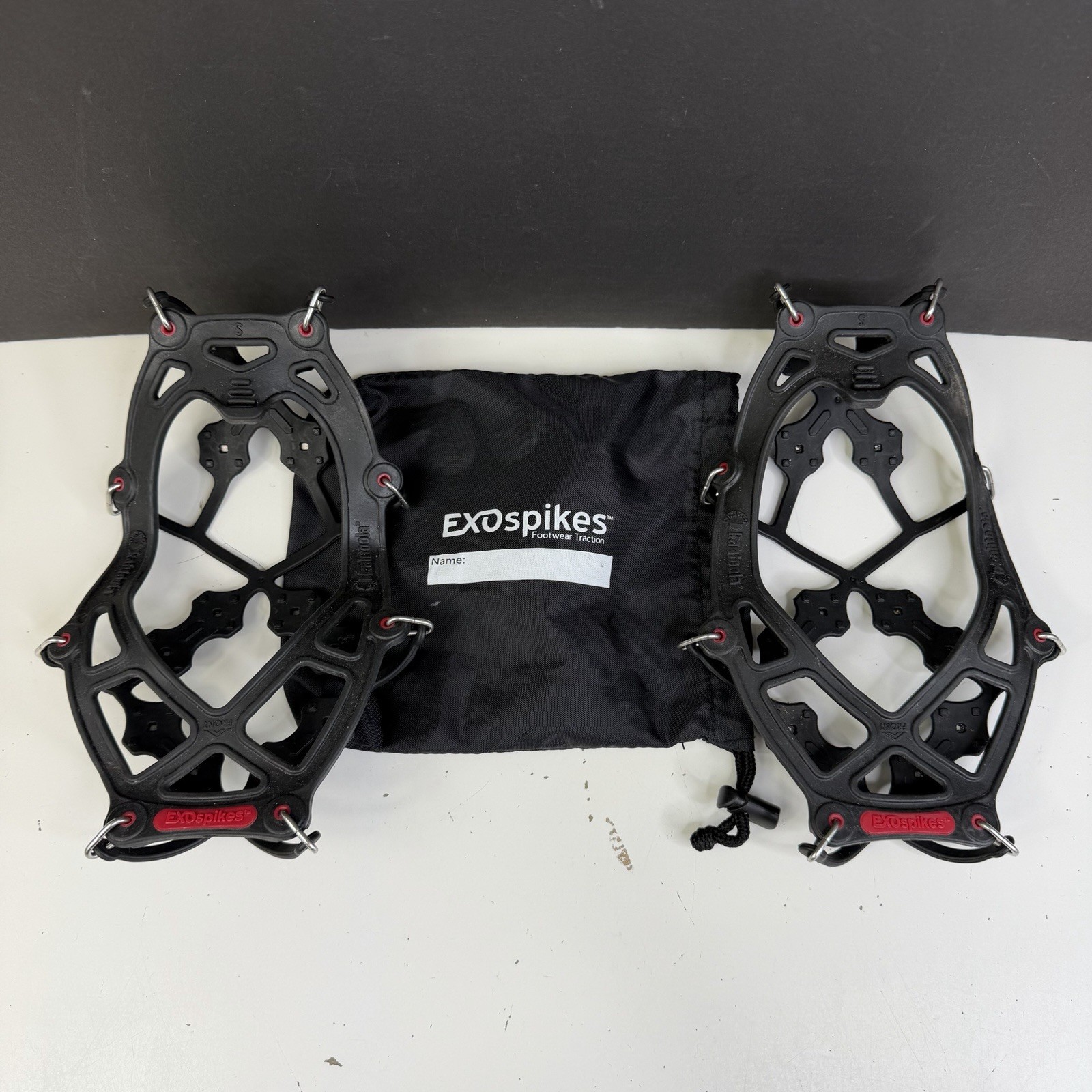 Kahtoola Portable Exospikes Sz Small Reusable Traction Device Black Winter Sport